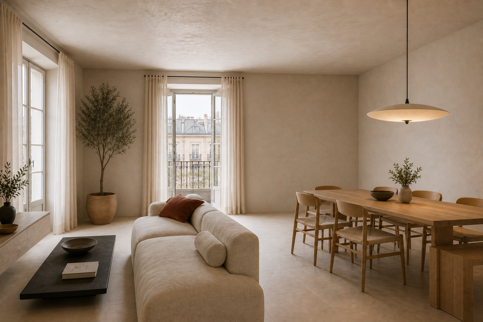 Casa CG, render degli interni