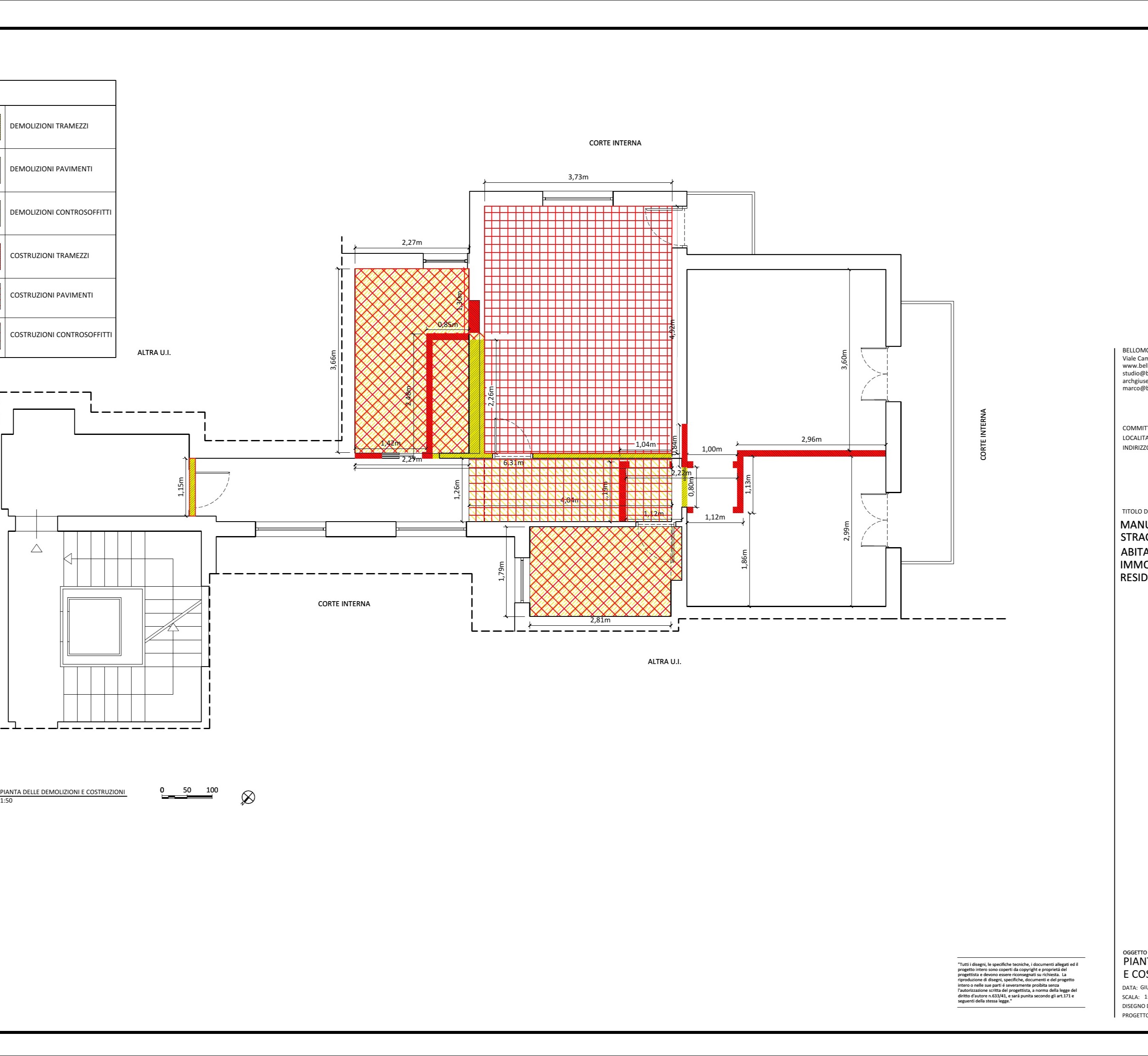 Casa P, demolizioni e costruzioni
