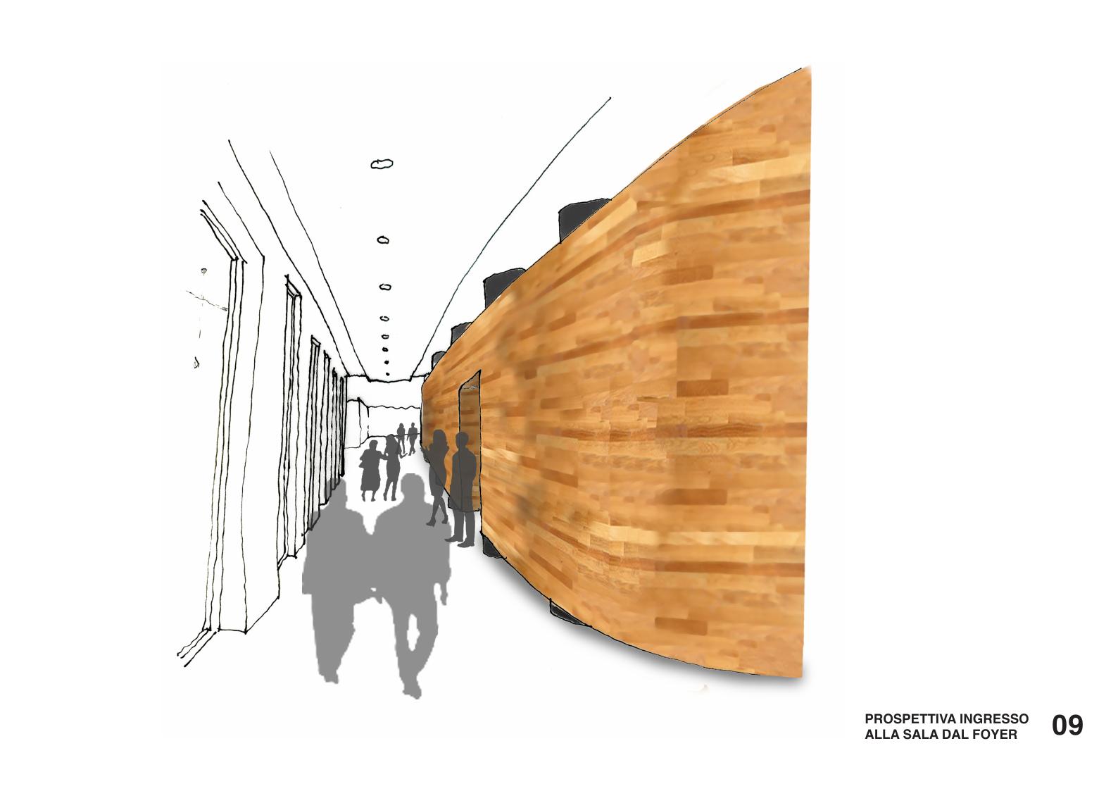 Dettaglio del rivestimento in legno