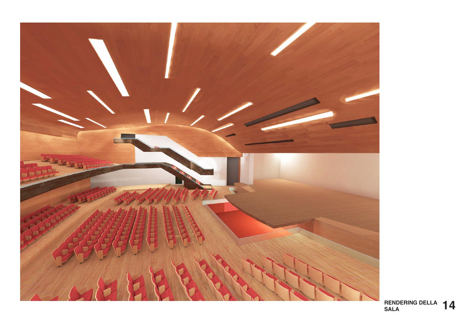Render dell'auditorium