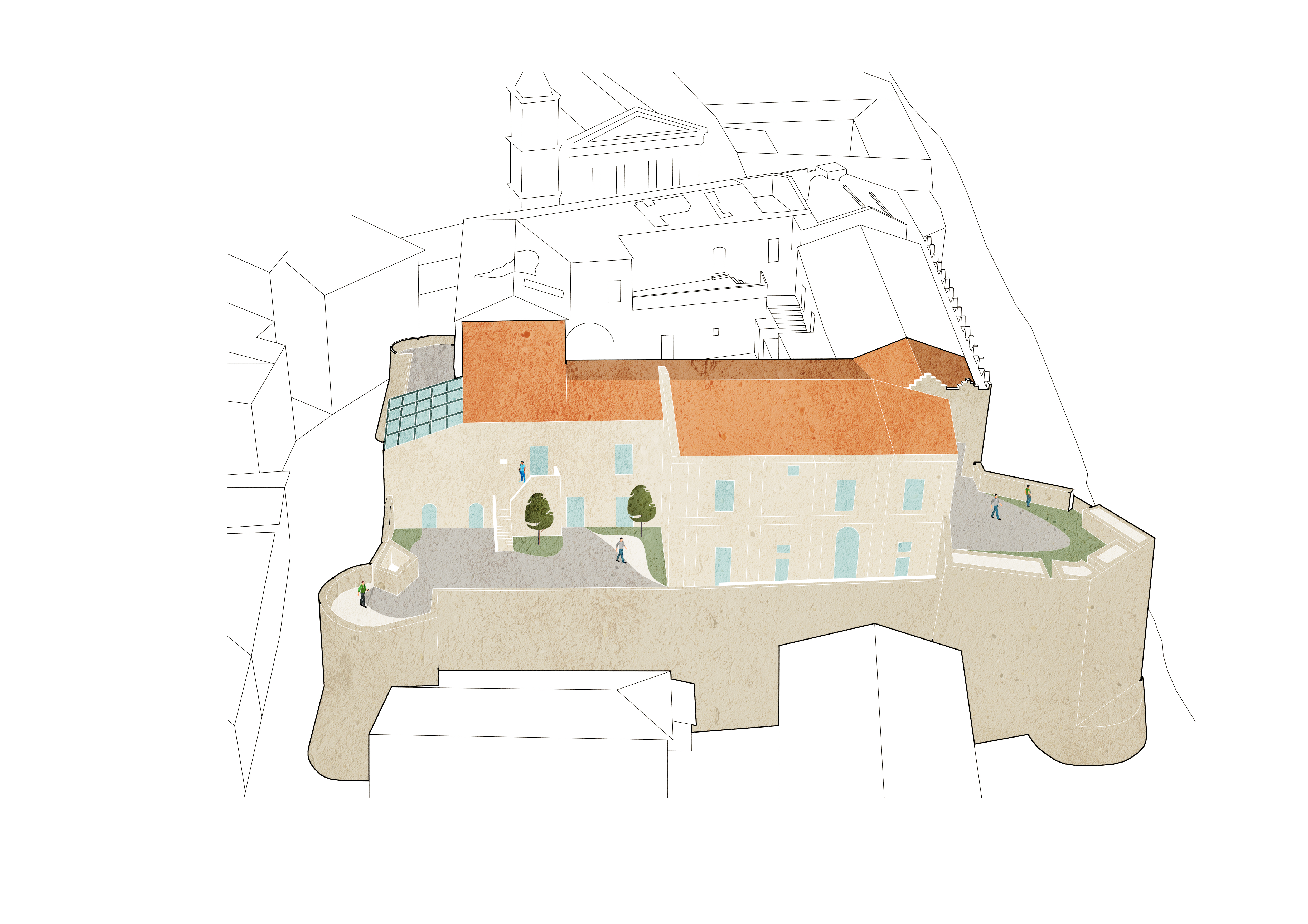 Castello di Cirò, render di progetto