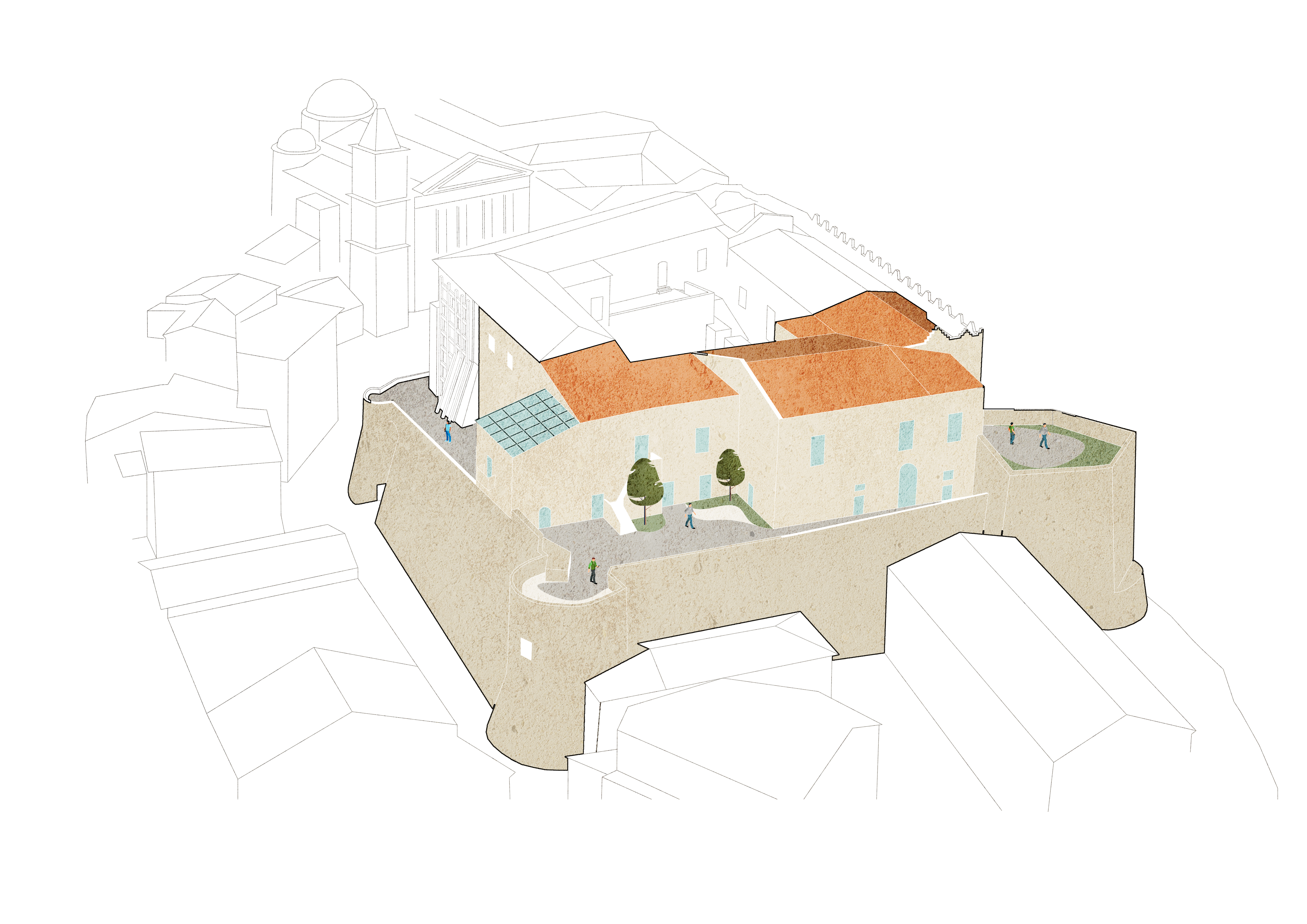 Castello di Cirò, render di progetto