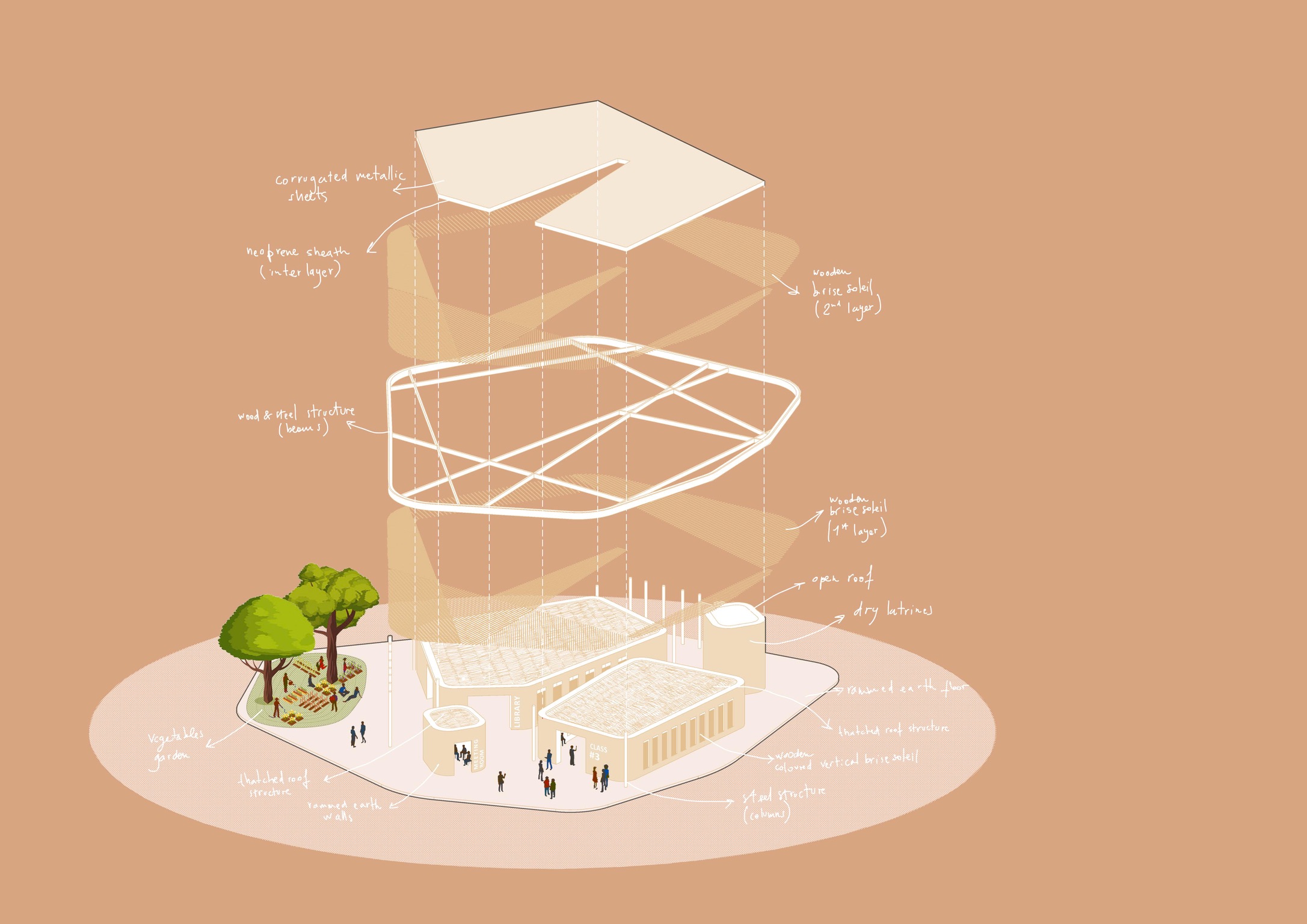 Scuola secondaria di Benga, studio dell'insula