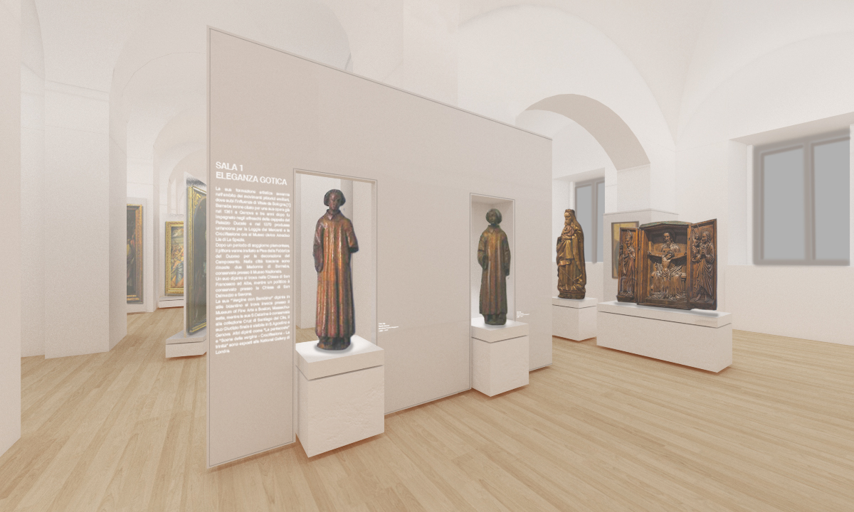 Allestimento della Galleria Sabauda a Torino
