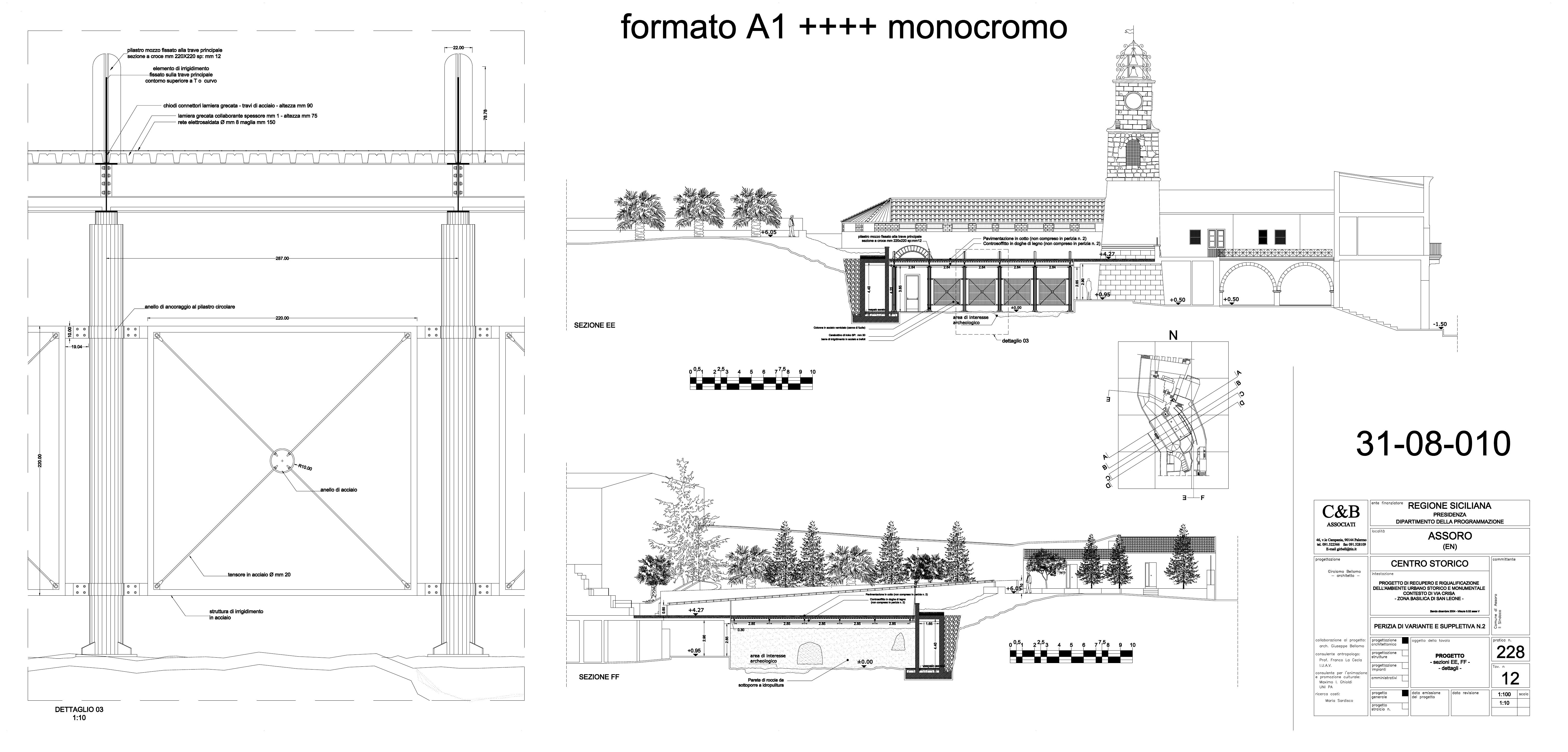 Tavola di progetto per San Leone
