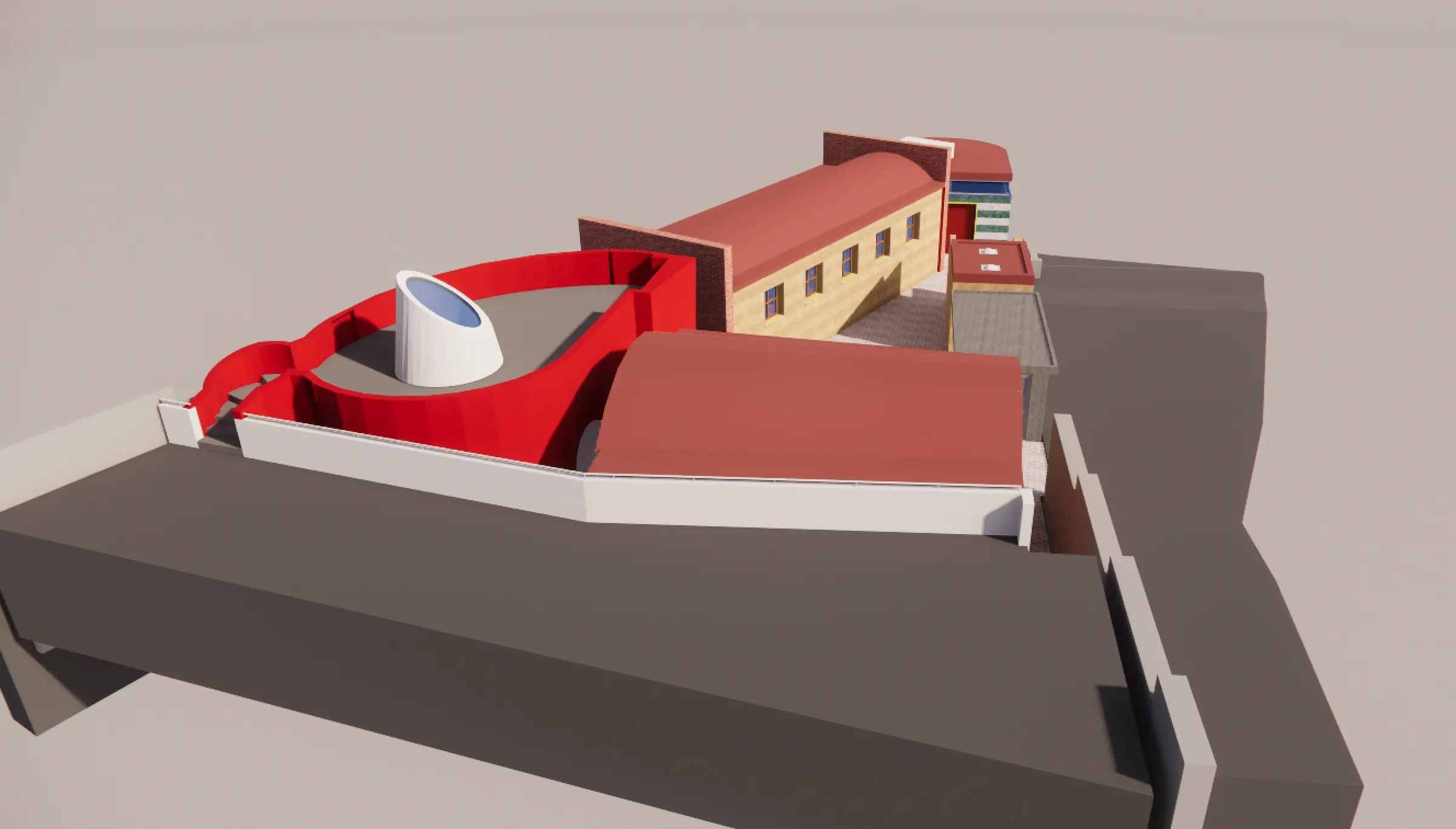 Vista tridimensionale del Museo archeologico e delle tradizioni di Sciara