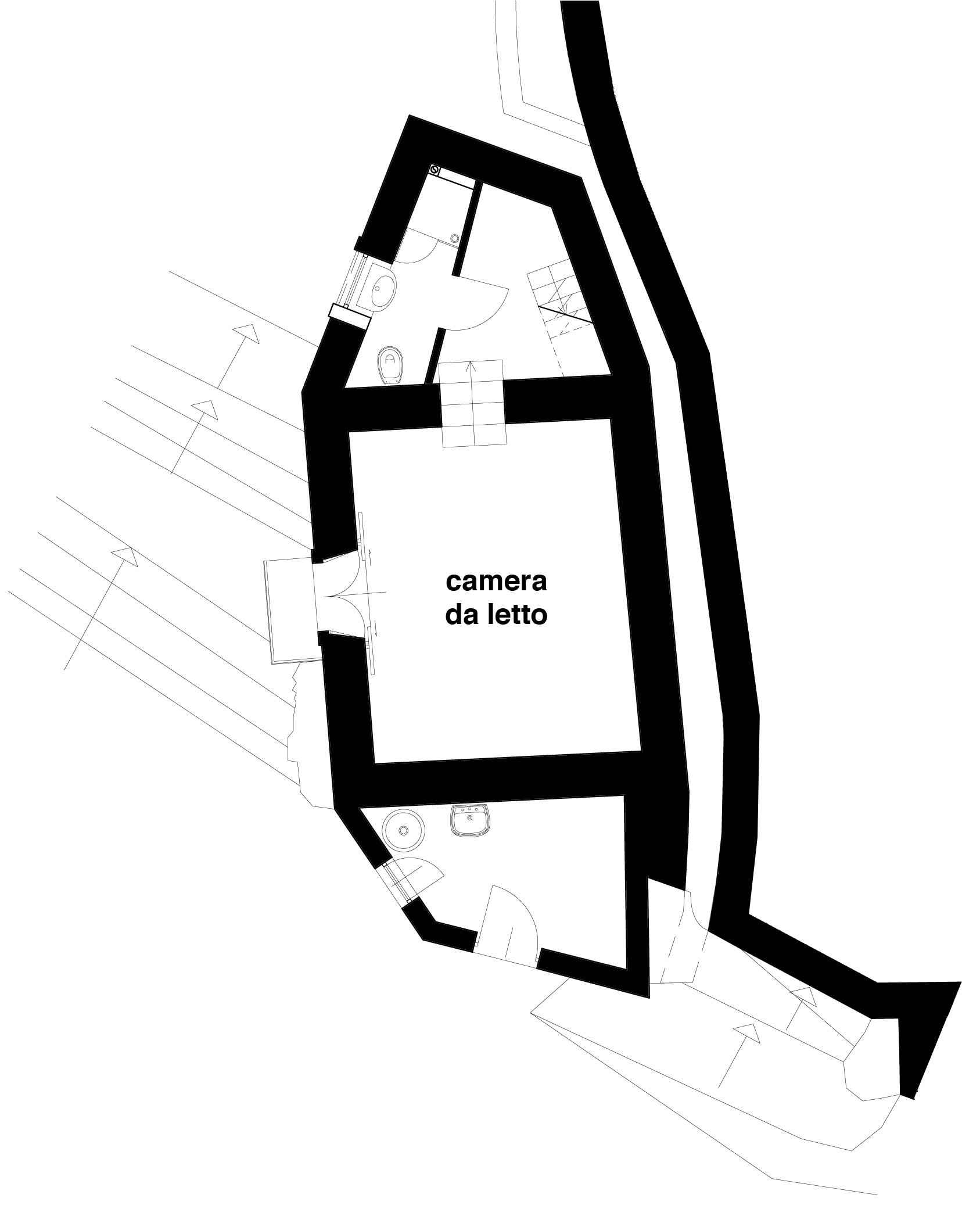 Pianta di progetto della Casa nel castello
